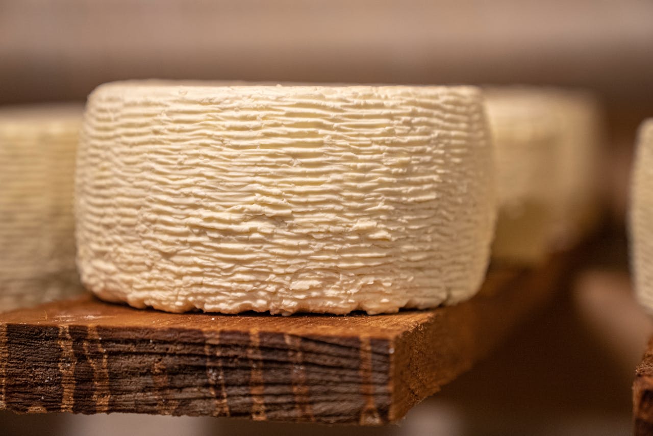 Close-up of Parkham Blue cheese wheel